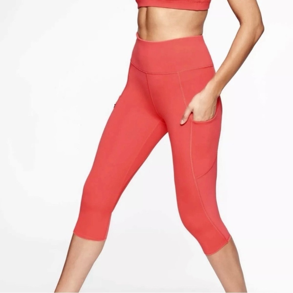 Athleta Coral All In Crop Tight